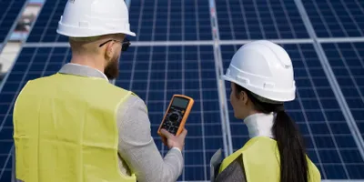 Large-scale commercial solar panel installation in Lahore